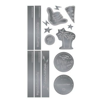 Reflektierendes Sticker-Set Silver