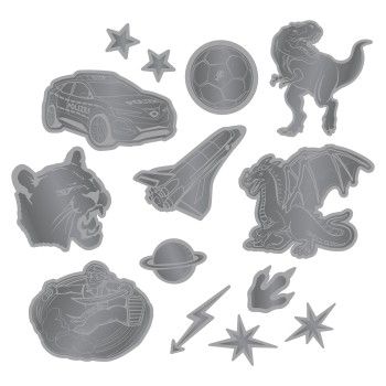 Reflektierendes Sticker-Set Black