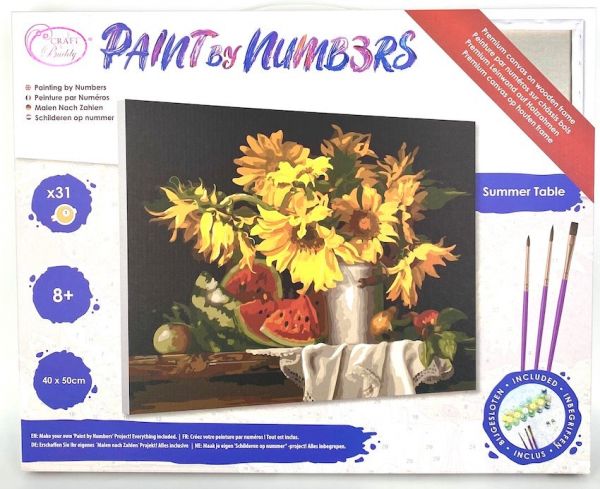 Malen nach Zahlen Bild-Set 40x50cm "Sommer-Tisch"