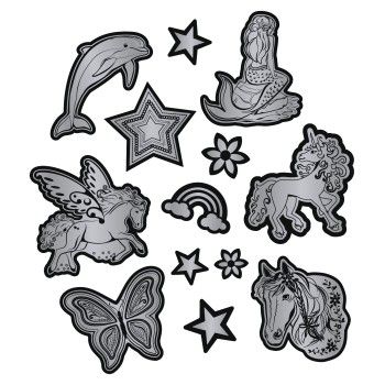 Reflektierendes Sticker-Set Silver