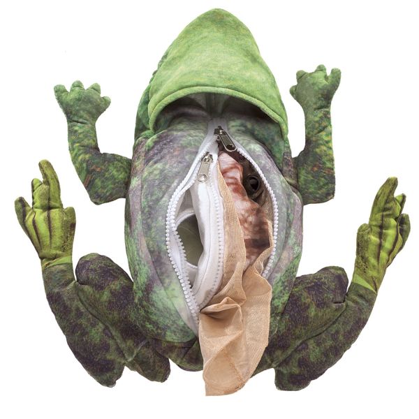 Handpuppe Metamorphose Frosch