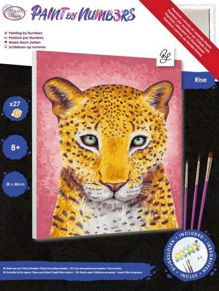 Malen nach Zahlen Bild-Set 30x40cm "Leopard" Rachel Froud