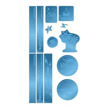 Reflektierendes Sticker-Set Blue