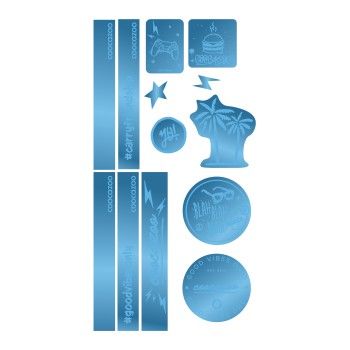 Reflektierendes Sticker-Set Blue