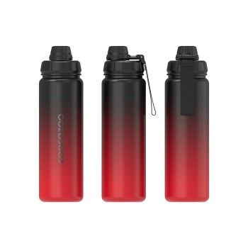 Isolierte Edelstahl-Trinkflasche, Gradient Red