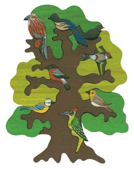 Puzzle Vogelbäume - Europa