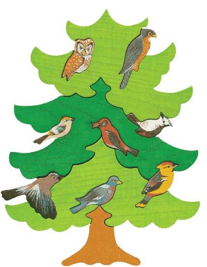 Puzzle Vogelbäume - Nord Europa