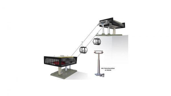 D-Line Profiset Elektrische Umlaufseilbahn schwarz/gelb 1:32